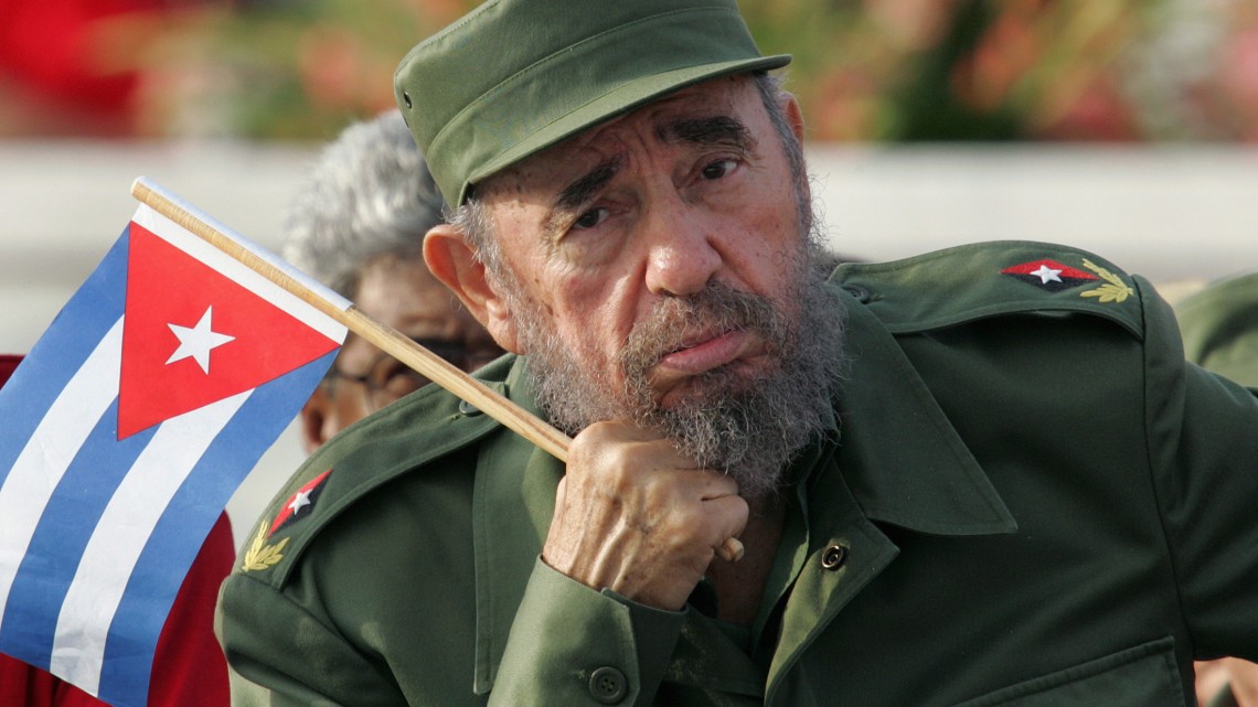 Cuban President Fidel Castro listens to a speaker during the May Day parade in Havana's Revolution Square in this May 1, 2005 file photo. Ailing Cuban leader Fidel Castro said on February 19, 2008 that he will not return to lead the country, retiring as head of state 49 years after he seized power in an armed revolution. REUTERS/Claudia Daut/Files (CUBA)