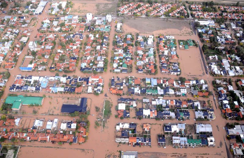 Inundación en Neuquén Capital, en 2014.