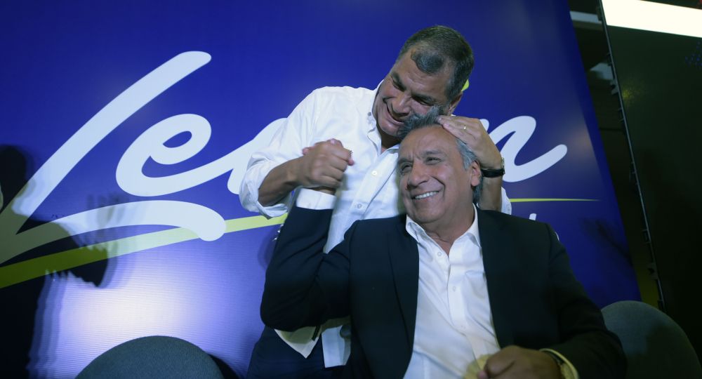 ECUADOR-ELECTIONS-CORREA-MORENO