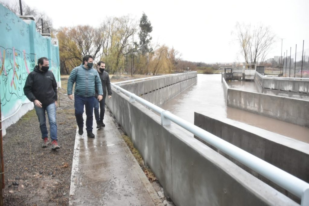 En medio del temporal Gaido remarcó la importancia de avanzar en obras pluviales