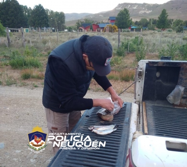 Dos pescadores furtivos sorprendidos cerca de Junín de los Andes