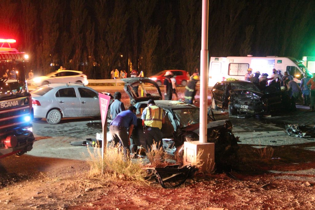 Triple choque en el ex peaje de la ruta 7