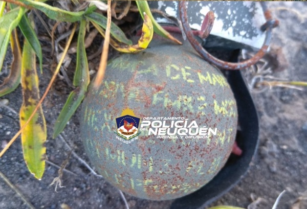 Bomberos especializados en explosivos destruyeron una granada bélica