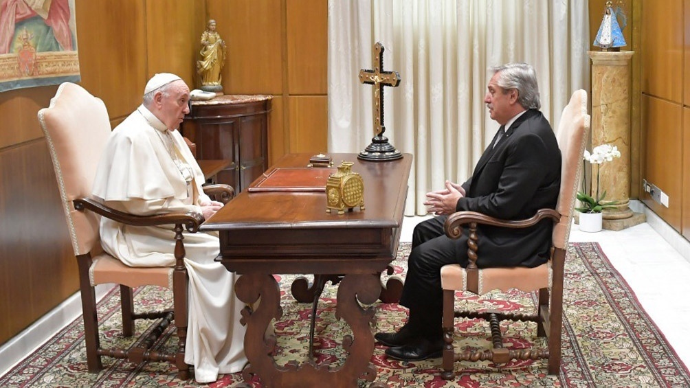 Fernández y el Papa hablaron a solas en el Vaticano