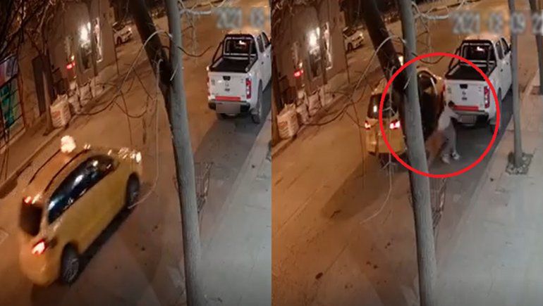 Taxista y pasajero se robaron la rueda de auxilio de una camioneta