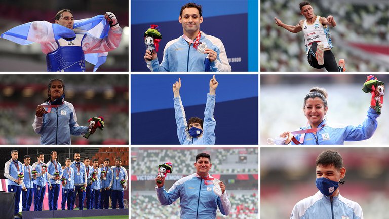 Estas son las medallas argentinas obtenidas en los Juegos Paralímpicos de Tokio 2020