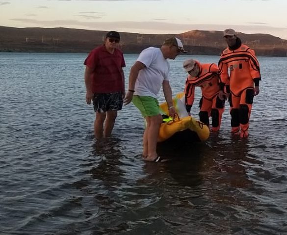 Prefectura rescató a tres personas que quedaron a la deriva mientras realizaban deportes acuáticos