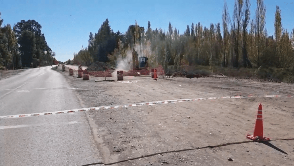 Rompieron un caño en las obras de la Ruta 7 y dejaron a los vecinos de Vista Alegre sin gas