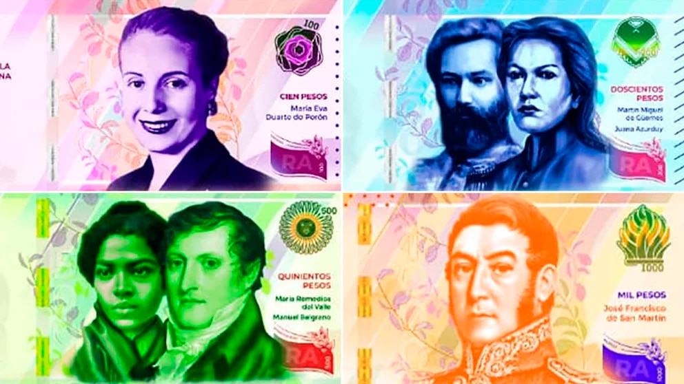 Presentaron los nuevos billetes de 100, 200, 500 y 1.000 pesos