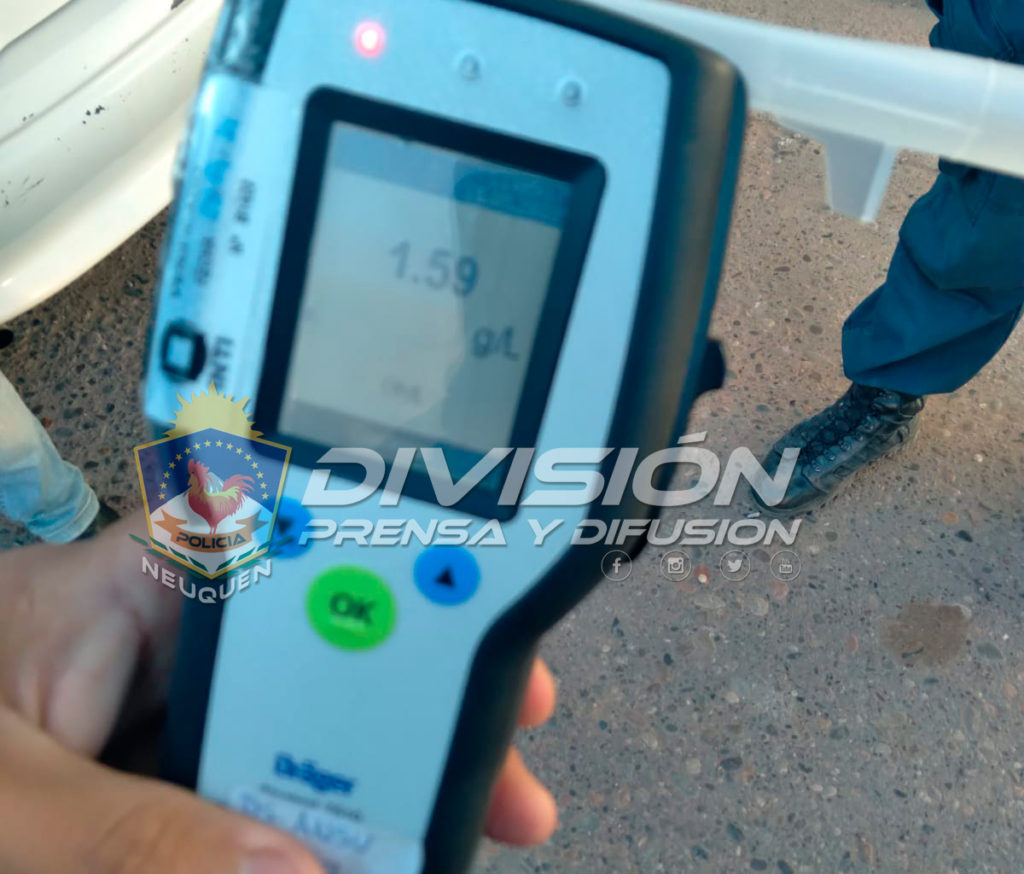 Hombre de 54 años conducía con 1,59 gramos de alcohol por litro de sangre