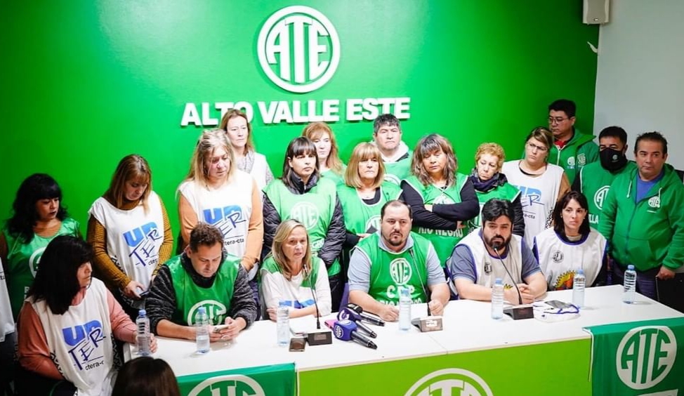 ATE, Unter y Sitrajur se manifestarán en Bariloche, Roca y Viedma