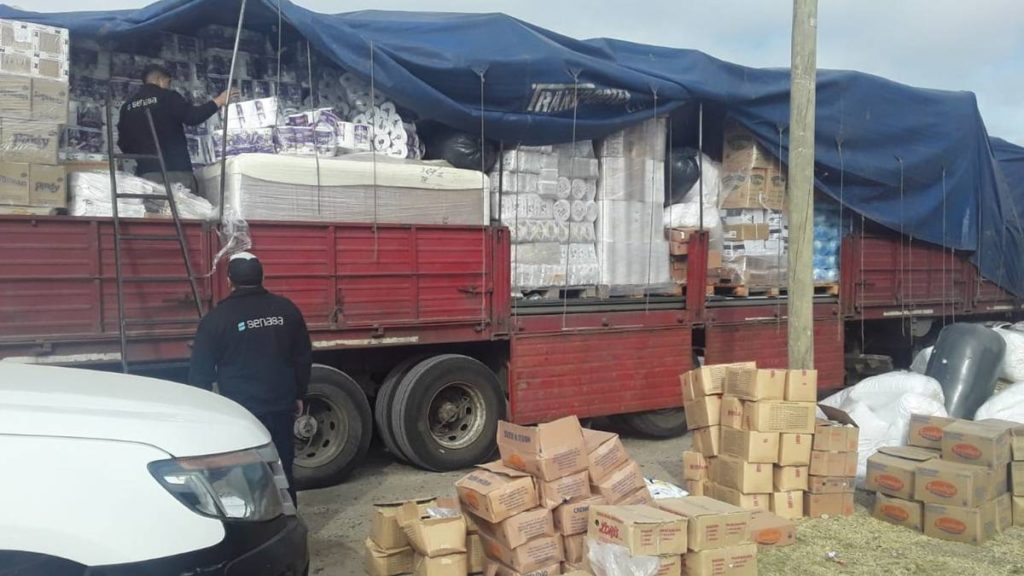 Detuvieron a un camión de materiales de construcción que transportaba lácteos