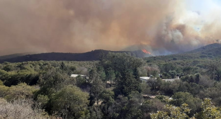 Presencia de humo en el norte y centro de la provincia