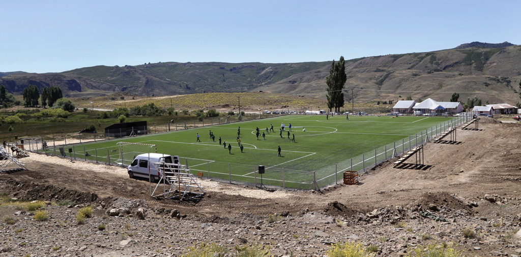 La comunidad Epu Pehuén tiene su propia cancha de fútbol