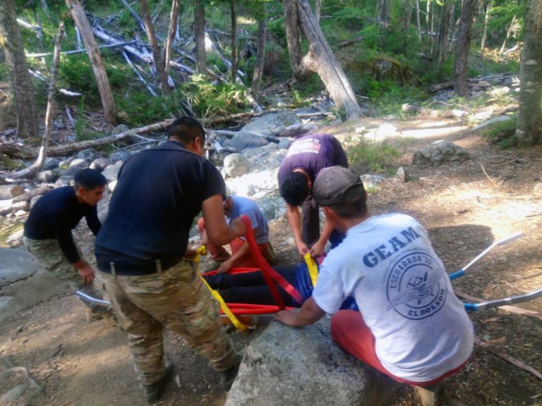 Rescatan a una mujer que sufrió una lesión en El Bolsón