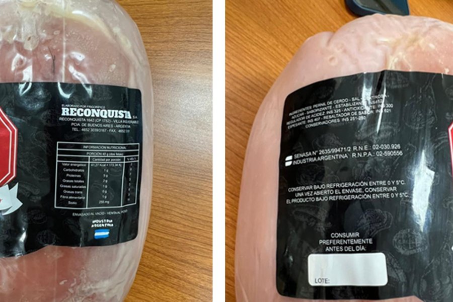 Advierten sobre la comercialización de jamón cocido no apto para el consumo