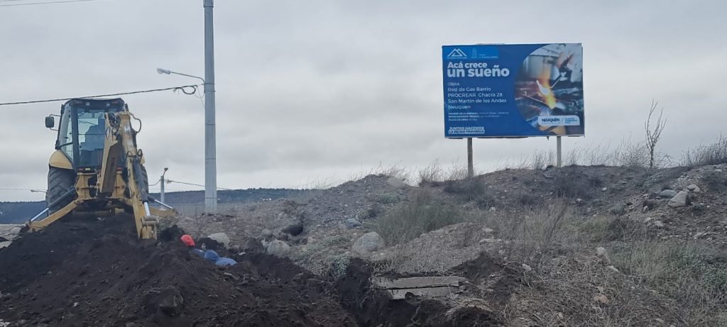 San Martín de los Andes: se retomó la obra de gas para el barrio Procrear