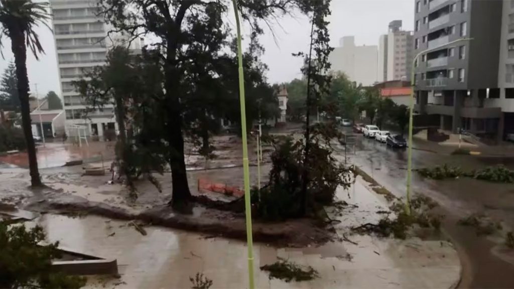 El día después del temporal en Bahía Blanca