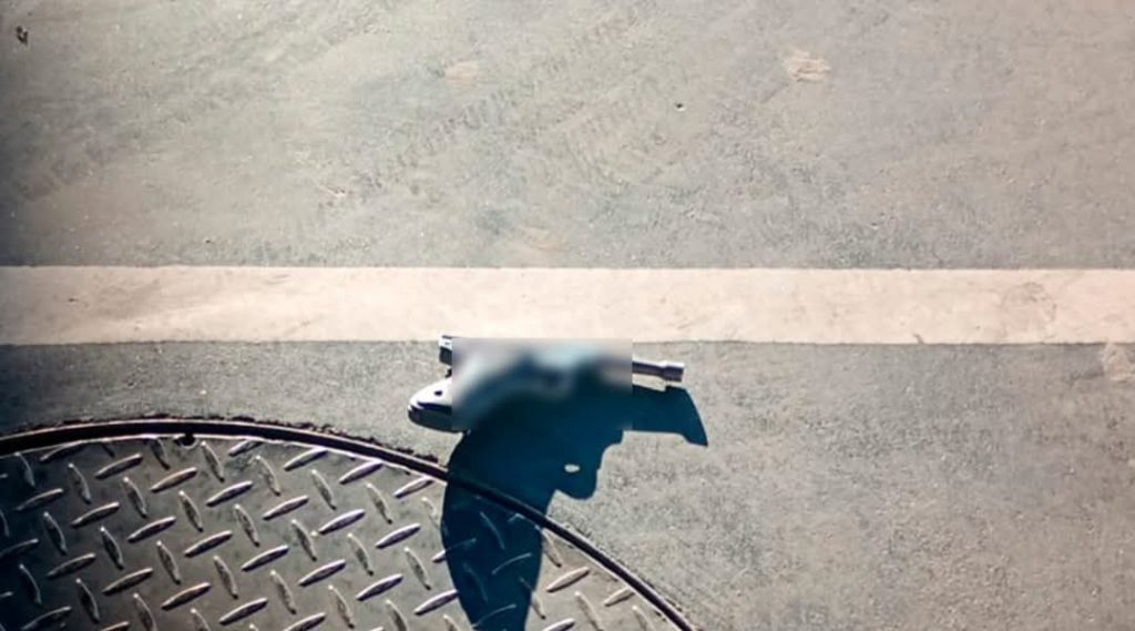 Mujer policía redujo a un ladrón en una estación de servicio